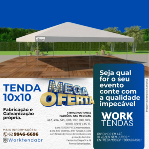 Tenda Piramidal 10x10 PVC