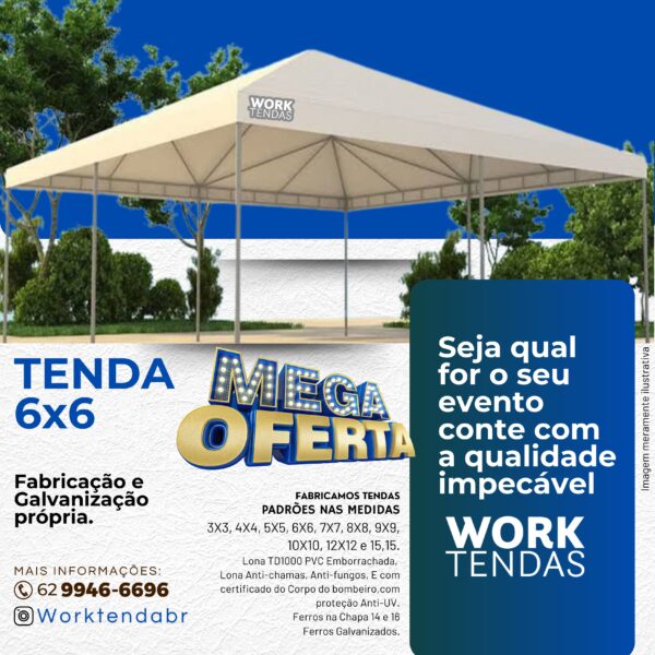 Tenda Piramidal 6x6 PVC