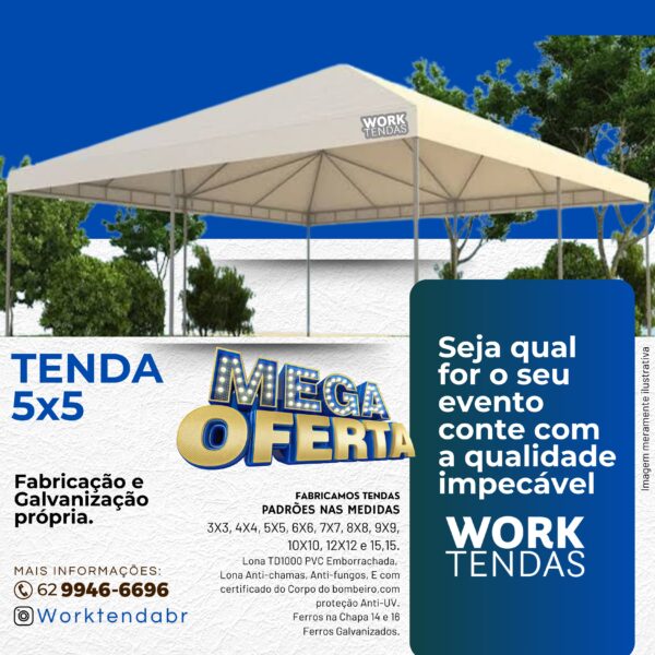 Tenda Piramidal 5x5 PVC