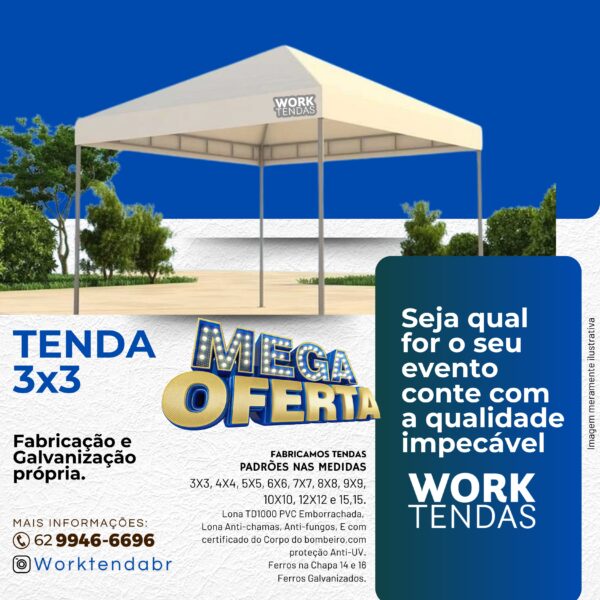 Tenda Piramidal 3x3 PVC